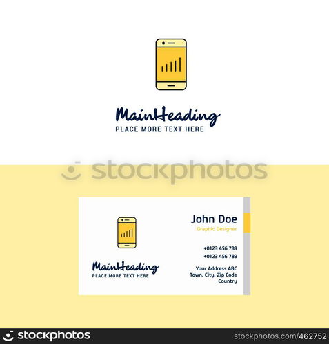 Flat Smartphone Logo and Visiting Card Template. Busienss Concept Logo Design