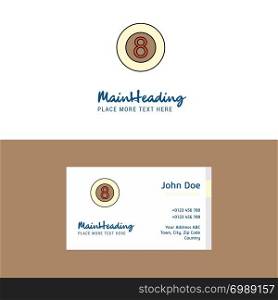 Flat Snooker ball Logo and Visiting Card Template. Busienss Concept Logo Design