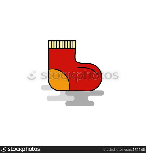 Flat Socks Icon. Vector