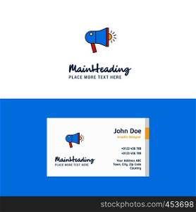 Flat Speaker Logo and Visiting Card Template. Busienss Concept Logo Design