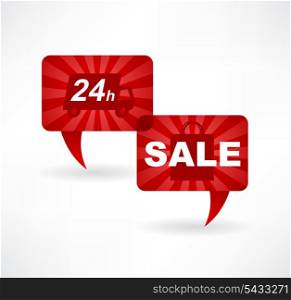 flat speech bubble icon with advertising sales