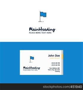 Flat Sports flag Logo and Visiting Card Template. Busienss Concept Logo Design