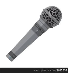 flat stage microphone. vector color flat style stage microphone device