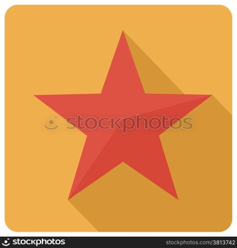 Flat star icon, vector