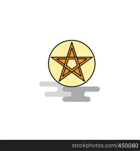 Flat Star Icon. Vector