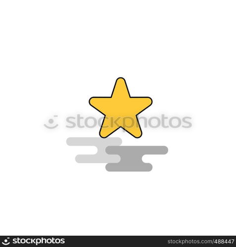 Flat Star Icon. Vector