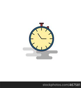 Flat Stop watch Icon. Vector