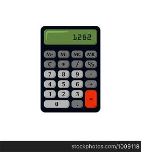 flat style calculator on white background, vector illustration. flat style calculator on white background, vector