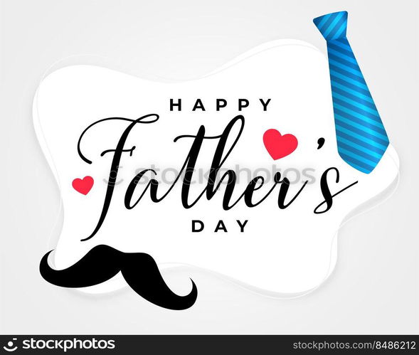 flat style father’s day greeting card design