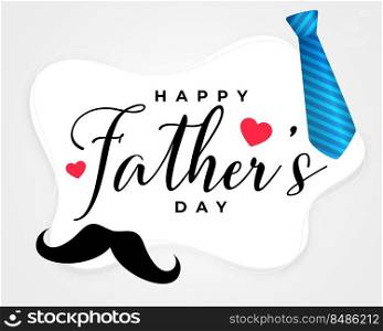 flat style father’s day greeting card design