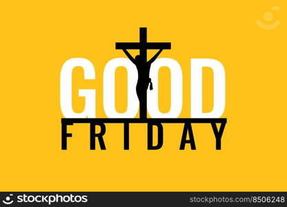 flat style good friday holy week poster design