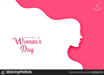 flat style happy women’s day creative card design