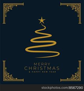 flat style merry christmas tree background design