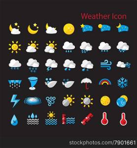 Flat style weather icon vector set for web design, mobile, internet ,application, artwork, etc.&#xA;