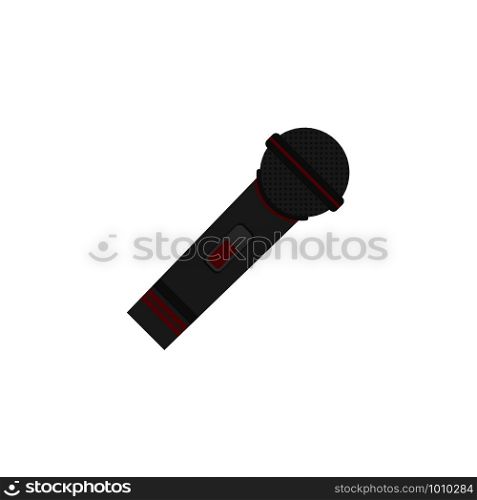 flat style wireless microphone on a white background. flat style wireless microphone on white background