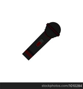flat style wireless microphone on a white background. flat style wireless microphone on white background
