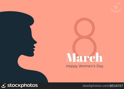 flat style womens day wishes greeting