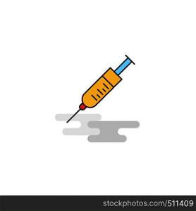 Flat Syringe Icon. Vector