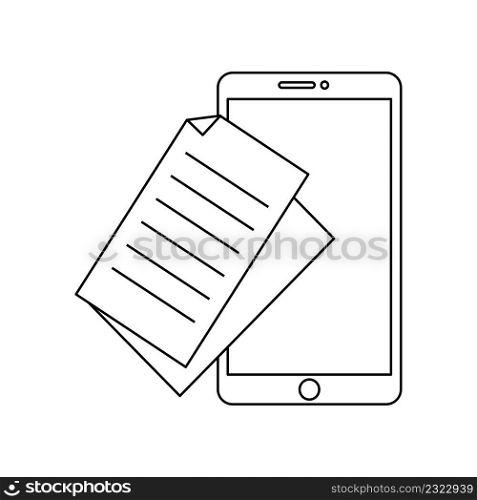 Flat tablet for web design. Document icon concept. Design template page. Vector illustration. stock image. 