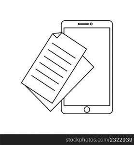 Flat tablet for web design. Document icon concept. Design template page. Vector illustration. stock image. 