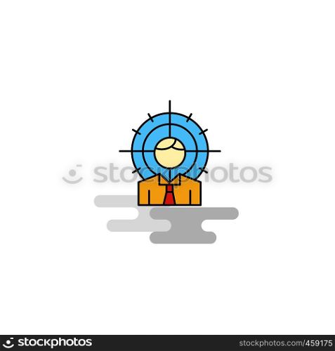 Flat Target Icon. Vector