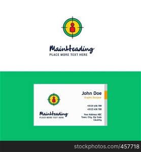 Flat Target Logo and Visiting Card Template. Busienss Concept Logo Design