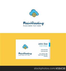 Flat Targeted cloud Logo and Visiting Card Template. Busienss Concept Logo Design