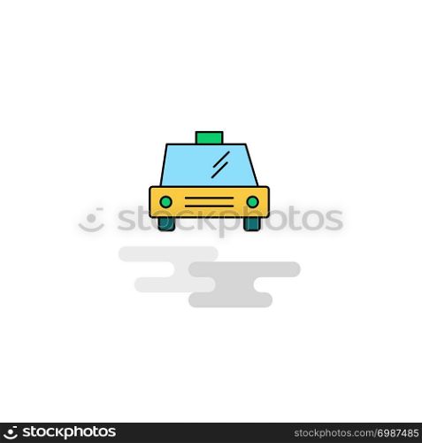Flat Taxi Icon. Vector