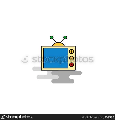Flat Television Icon. Vector