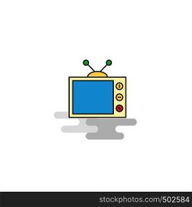 Flat Television Icon. Vector
