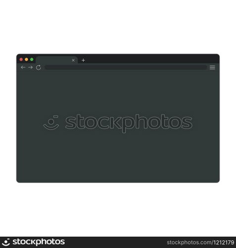 Flat template with window computer. Browser element. vector