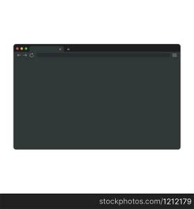 Flat template with window computer. Browser element. vector