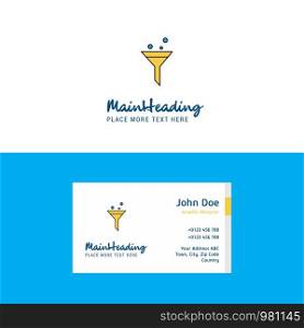 Flat Test tube Logo and Visiting Card Template. Busienss Concept Logo Design