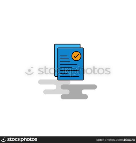 Flat Text document Icon. Vector