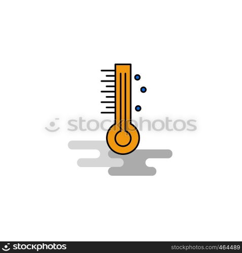 Flat Thermometer Icon. Vector