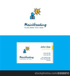 Flat Thinking about dollar Logo and Visiting Card Template. Busienss Concept Logo Design