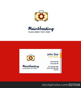 Flat Toolbox Logo and Visiting Card Template. Busienss Concept Logo Design