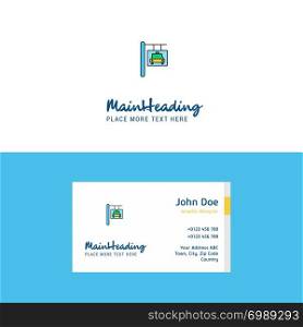 Flat Traffic board Logo and Visiting Card Template. Busienss Concept Logo Design