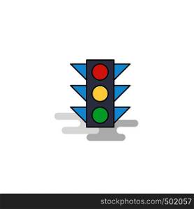 Flat Traffic signal Icon. Vector
