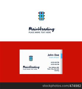 Flat Traffic signals Logo and Visiting Card Template. Busienss Concept Logo Design