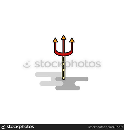 Flat Trident Icon. Vector