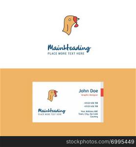 Flat Turkey Logo and Visiting Card Template. Busienss Concept Logo Design