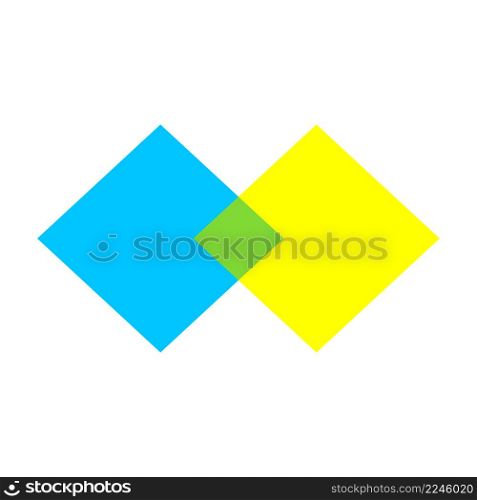 Flat two rhombuses. Business concept. Simple design. Web 2. Modern pattern. Vector illustration. stock image. EPS 10.. Flat two rhombuses. Business concept. Simple design. Web 2. Modern pattern. Vector illustration. stock image.