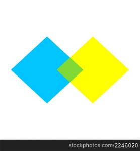 Flat two rhombuses. Business concept. Simple design. Web 2. Modern pattern. Vector illustration. stock image. EPS 10.. Flat two rhombuses. Business concept. Simple design. Web 2. Modern pattern. Vector illustration. stock image.