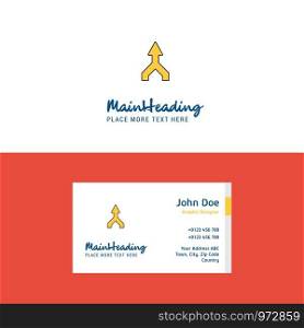Flat Up arrow Logo and Visiting Card Template. Busienss Concept Logo Design