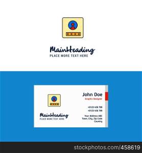 Flat User profile Logo and Visiting Card Template. Busienss Concept Logo Design