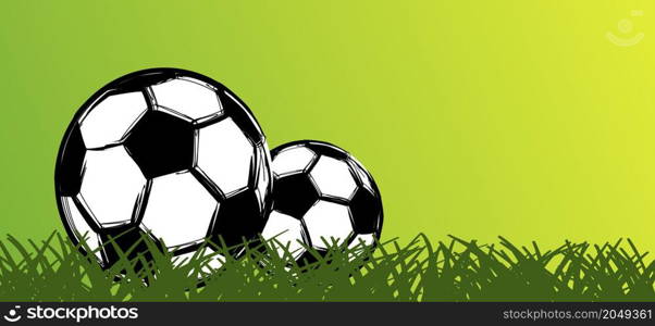Flat vector black grunge soccer ball. Grungy football. 2020, 2021 Cartoon sport EK, WK pictogram Sports game cup.