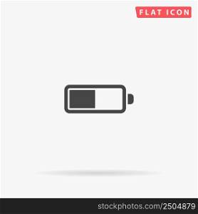 flat vector icon. Hand drawn style design illustrations.. Battery flat vector icon