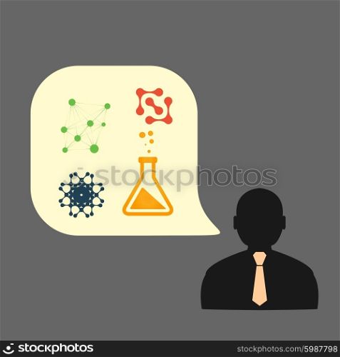 Flat vector icons man chemical experiments eps.. Flat vector icons man chemical experiments eps