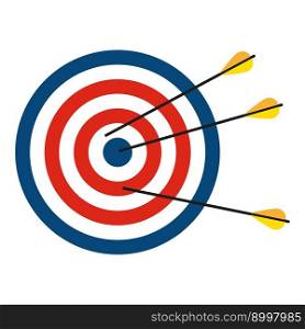 flat vector illustration of archery target
